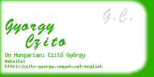 gyorgy czito business card
