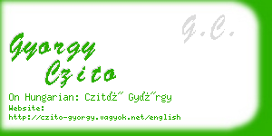 gyorgy czito business card
